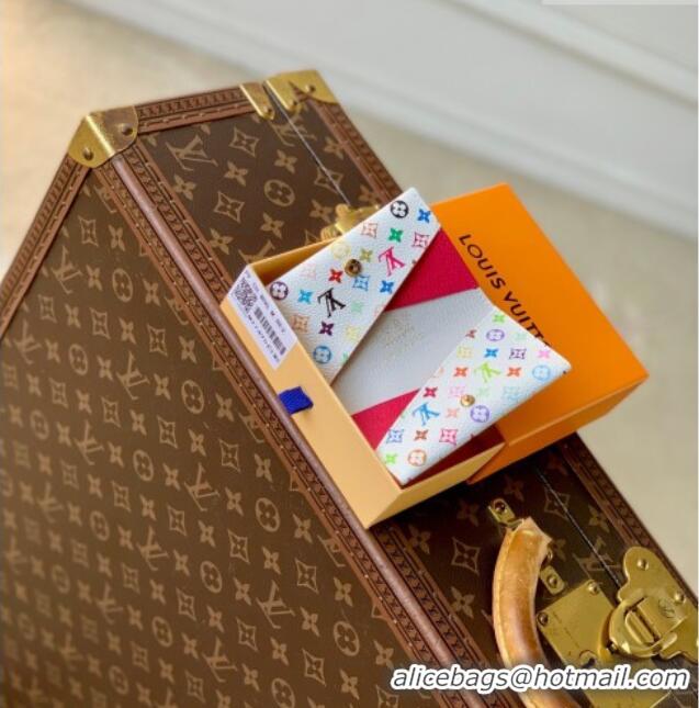 Promotional Louis Vuitton LV x TM Slim Card Holder in Multicolor/White Canvas M27495 2026