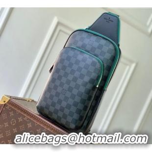 Low Cost Louis Vuitton Men's Avenue Slingbag PM Bag in Borneo Green Damier Graphite Canvas N40841 2026