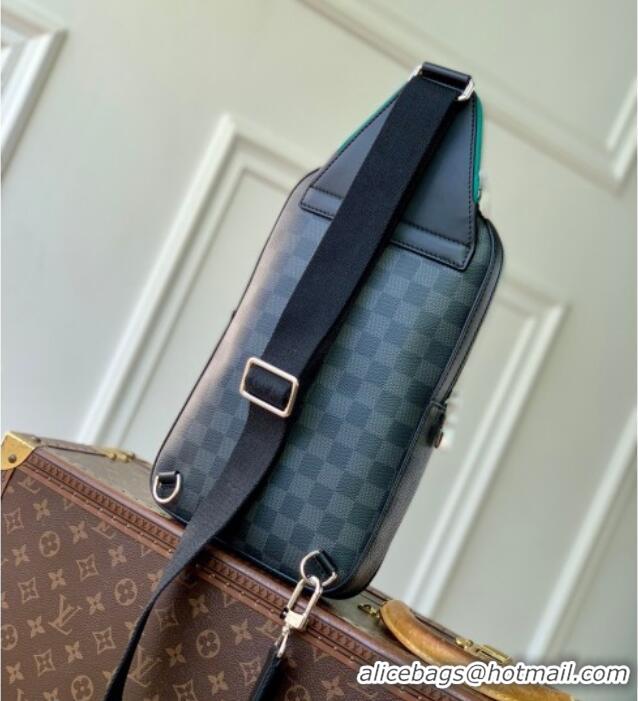Low Cost Louis Vuitton Men's Avenue Slingbag PM Bag in Borneo Green Damier Graphite Canvas N40841 2026