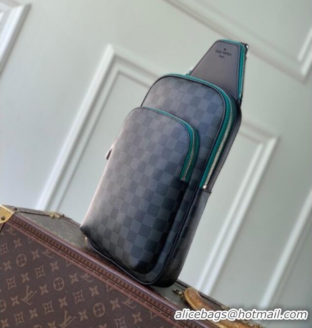 Low Cost Louis Vuitton Men's Avenue Slingbag PM Bag in Borneo Green Damier Graphite Canvas N40841 2026