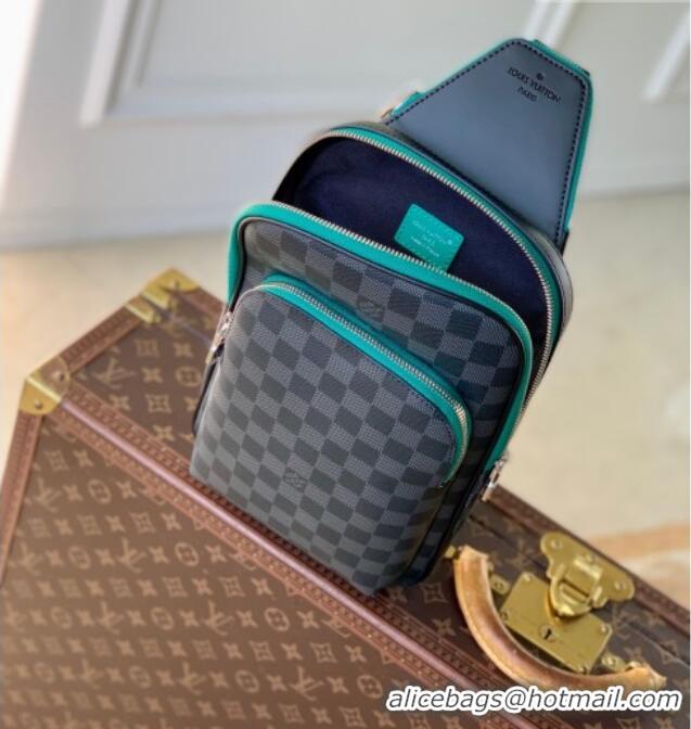 Low Cost Louis Vuitton Men's Avenue Slingbag PM Bag in Borneo Green Damier Graphite Canvas N40841 2026