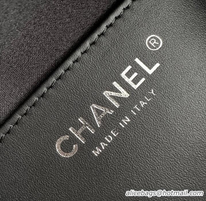 Best Price Chanel 25 Mini Hobo Handbag in Grained Calfskin AS5631 Black/Silver 2025