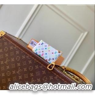 Famous Brand Louis Vuitton LV x TM Key Pouch in Multicolor/White Canvas M28388 2026