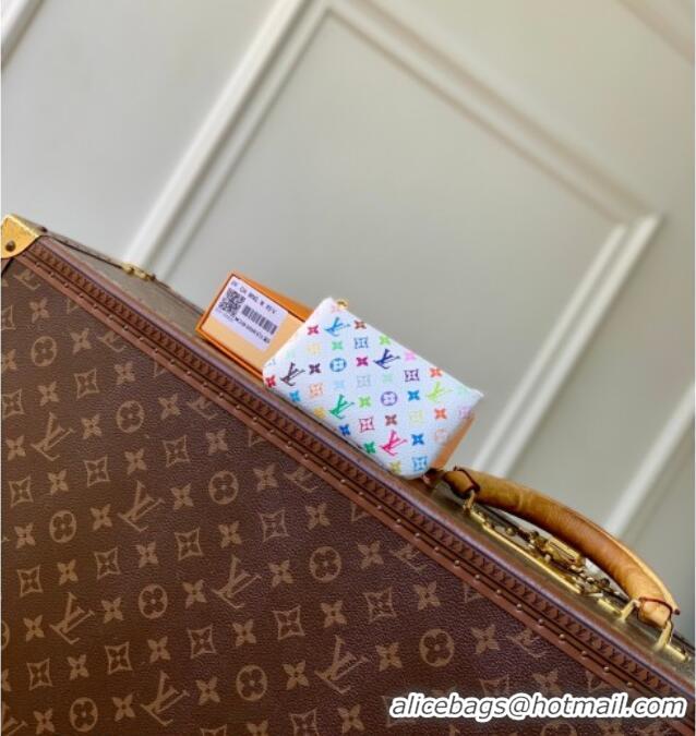 Famous Brand Louis Vuitton LV x TM Key Pouch in Multicolor/White Canvas M28388 2026
