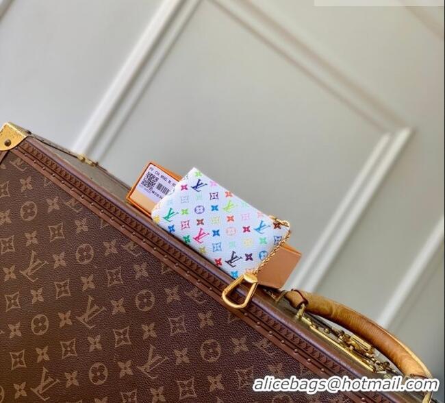 Famous Brand Louis Vuitton LV x TM Key Pouch in Multicolor/White Canvas M28388 2026