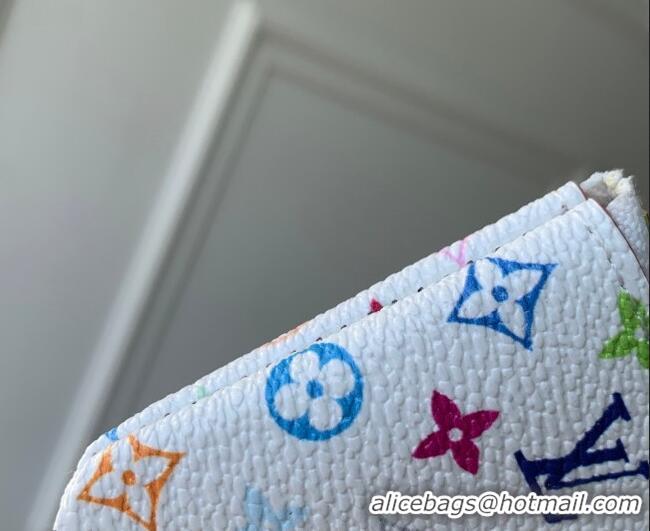 Famous Brand Louis Vuitton LV x TM Key Pouch in Multicolor/White Canvas M28388 2026