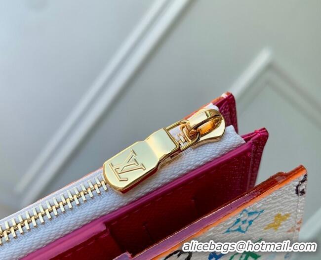 New Design Louis Vuitton LV x TM Lisa Wallet in Multicolor/White Canvas M27736 2026