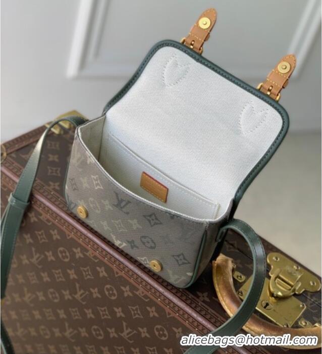 Famous Brand Louis Vuitton Men's Satchel Wearable Wallet Mini Bag in Green Monogram Surplus Canvas M26969 2026