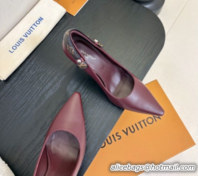Top Design Louis Vuitton Legacy Pump 9cm in Burgundy Calfskin 6010701 2026