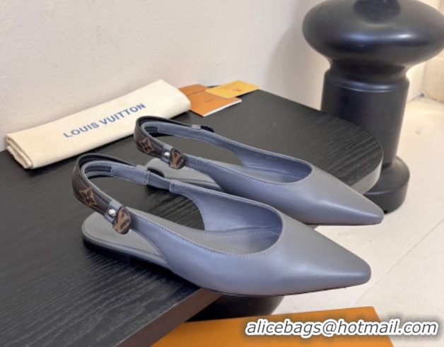 Best Product Louis Vuitton Legacy Slingback Ballerina in Grey Calfskin 6010705 2026