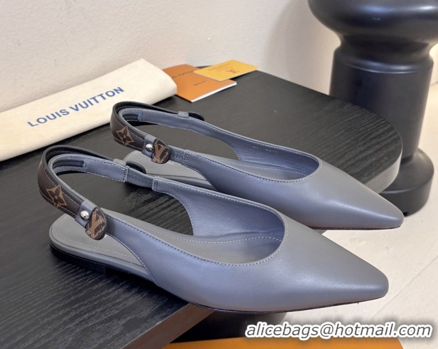 Best Product Louis Vuitton Legacy Slingback Ballerina in Grey Calfskin 6010705 2026