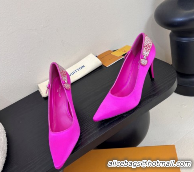 Pretty Style Louis Vuitton Legacy Pumps 9cm in Satin and Strass Rosy 6010706 2026