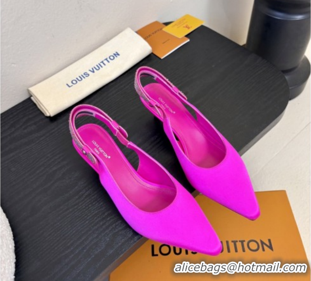 Fashion Louis Vuitton Legacy Slingbacks Pump 5.5cm in Satin and Strass 1AHLCZ Rosy 2026