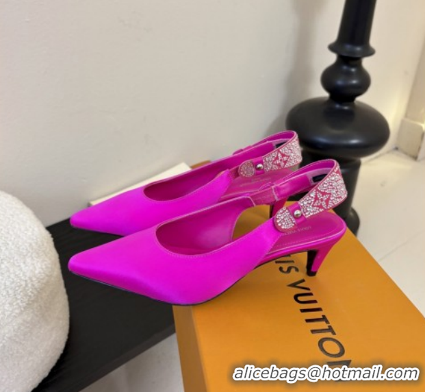Fashion Louis Vuitton Legacy Slingbacks Pump 5.5cm in Satin and Strass 1AHLCZ Rosy 2026