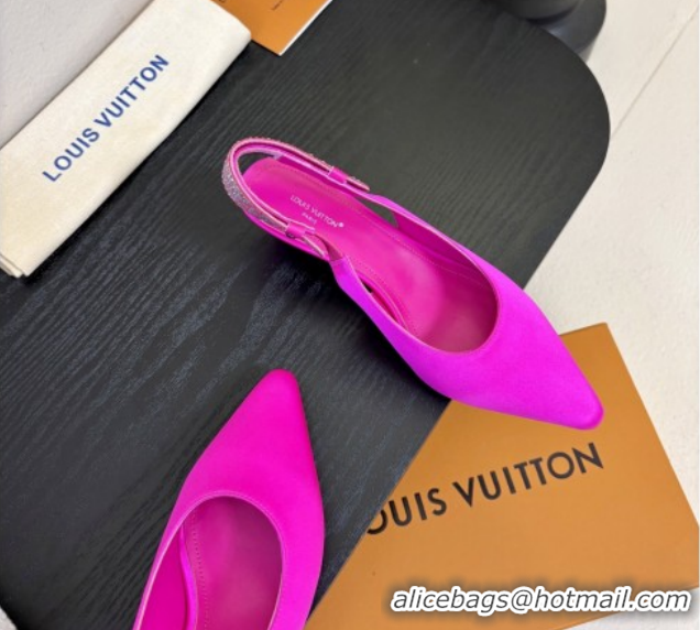 Fashion Louis Vuitton Legacy Slingbacks Pump 5.5cm in Satin and Strass 1AHLCZ Rosy 2026