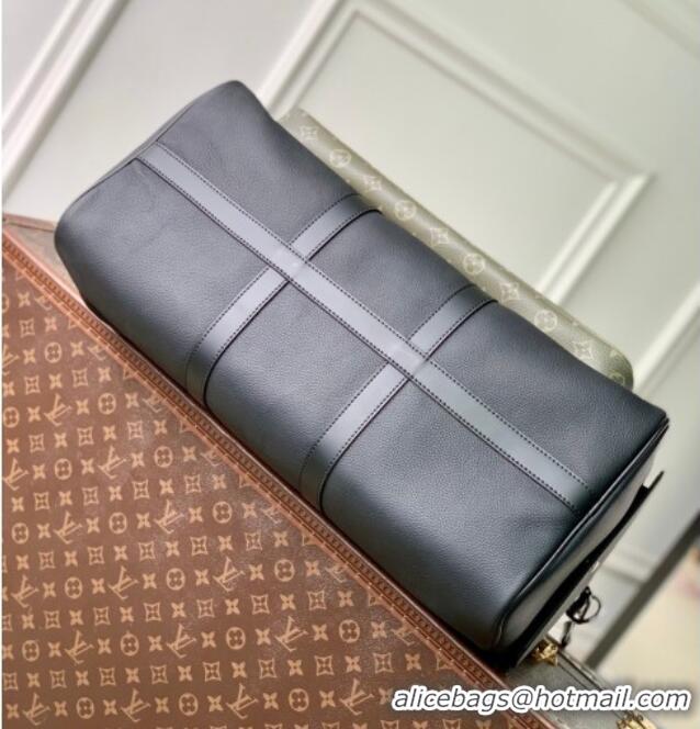 Best Price Louis Vuitton Men's Keepall Bandoulière 50 Bag in Green Monogram Surplus Canvas and Black Leather M12690 2026