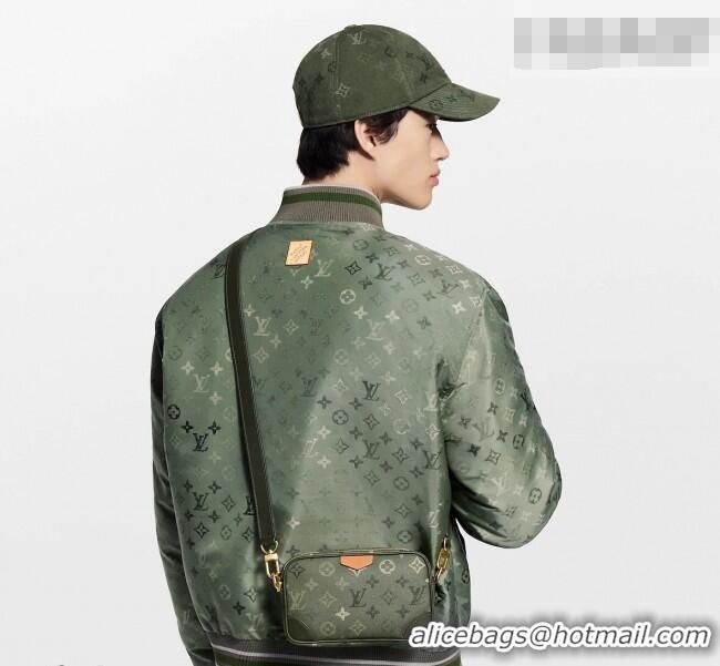 Good Quality Louis Vuitton Men's Trocadéro Wearable Wallet Mini Bag in Khaki Green Monogram Surplus Canvas M26937 2026