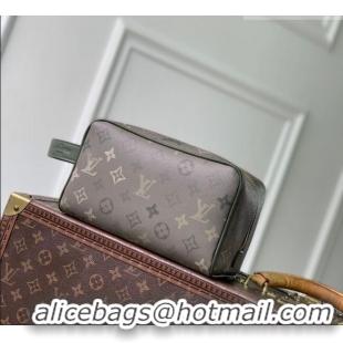 Top Grade Louis Vuitton Men's Dopp Kit Clutch in Khaki Green Monogram Surplus Canvas M26963 2026