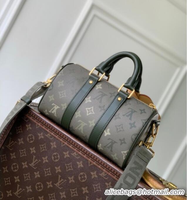Good Taste Louis Vuitton Men's Keepall Bandoulière 25 Bag in Khaki Green Monogram Surplus Canvas M26930 2026
