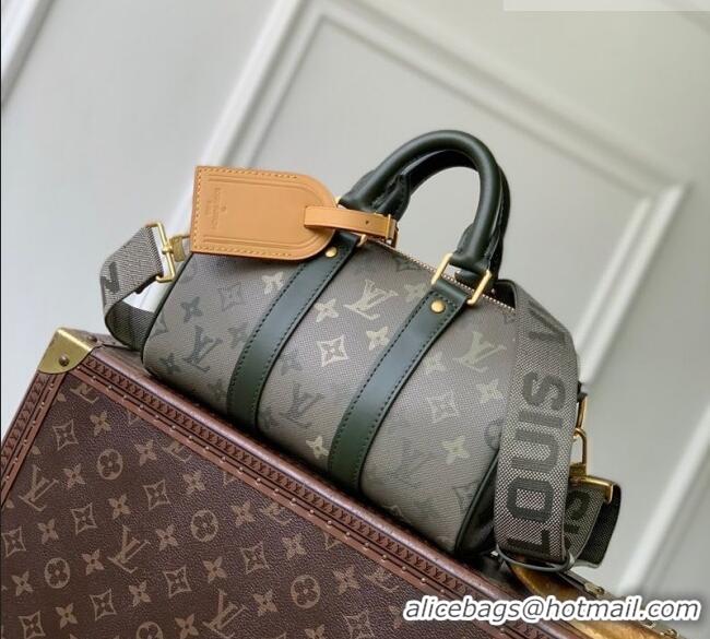 Good Taste Louis Vuitton Men's Keepall Bandoulière 25 Bag in Khaki Green Monogram Surplus Canvas M26930 2026