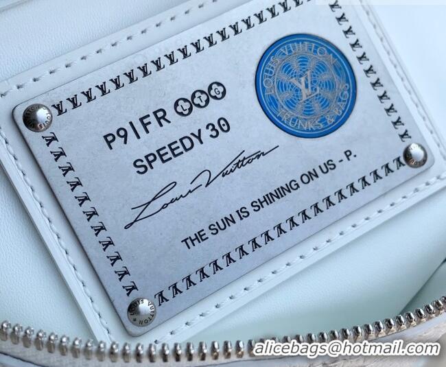 Promotional Louis Vuitton Speedy P9 Bandoulière 30 Bag in Motiph Leather M27144 White 2026