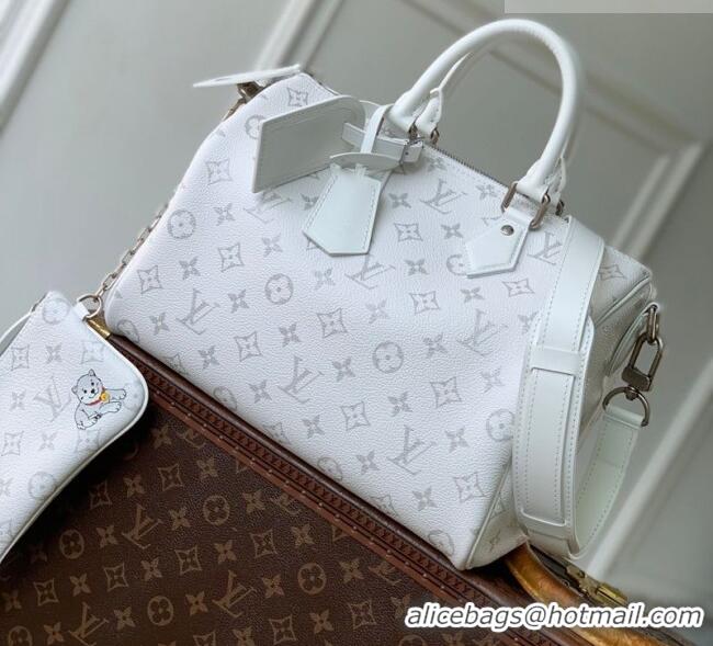 Promotional Louis Vuitton Speedy P9 Bandoulière 30 Bag in Motiph Leather M27144 White 2026