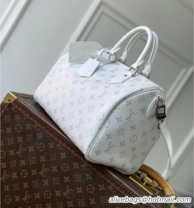 Promotional Louis Vuitton Speedy P9 Bandoulière 30 Bag in Motiph Leather M27144 White 2026