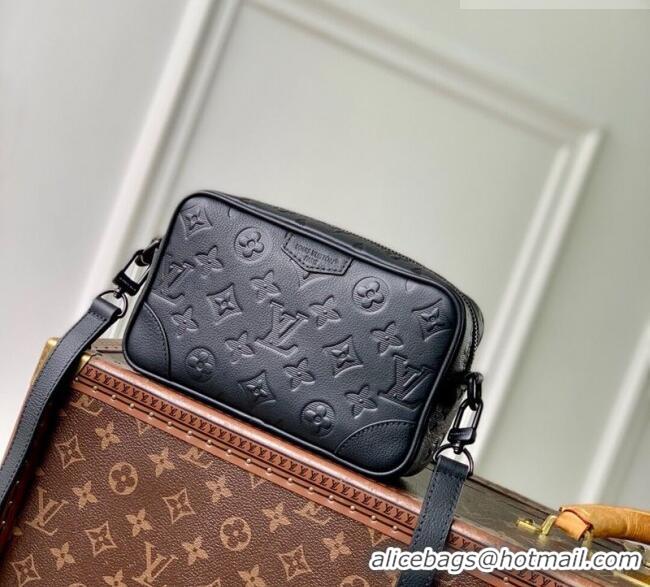 Super Quality Louis Vuitton Men's Trocadéro Wearable Wallet Mini Bag in Black Monogram Shadow Leather M26737 2026