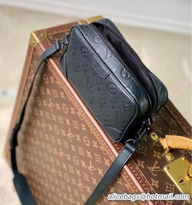 Super Quality Louis Vuitton Men's Trocadéro Wearable Wallet Mini Bag in Black Monogram Shadow Leather M26737 2026