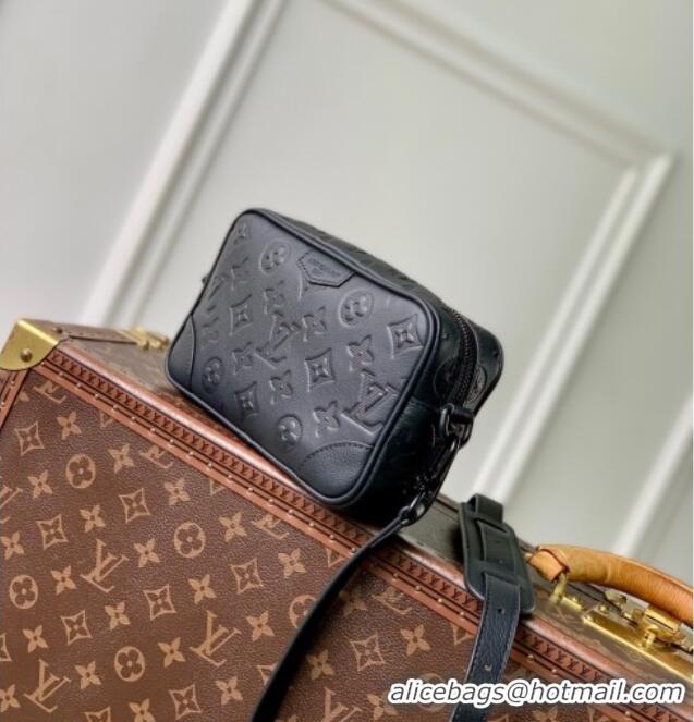 Super Quality Louis Vuitton Men's Trocadéro Wearable Wallet Mini Bag in Black Monogram Shadow Leather M26737 2026