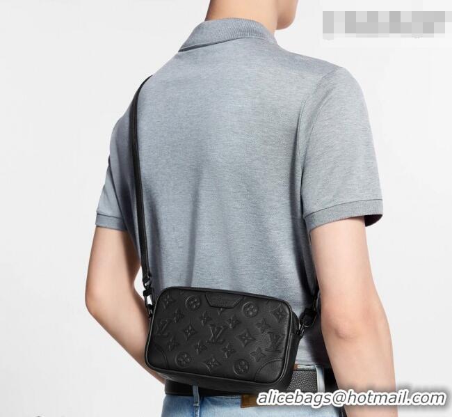 Super Quality Louis Vuitton Men's Trocadéro Wearable Wallet Mini Bag in Black Monogram Shadow Leather M26737 2026