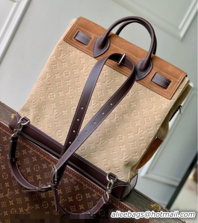 Trendy Design Louis Vuitton Men's Steamer Backpack Bag in Suede M26019 Beige/Brown 2026