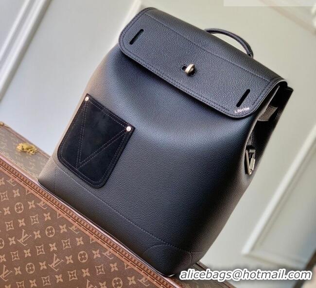 High Quality Louis Vuitton Men's Steamer Backpack bag in LV Touch Leather M27063 Black 2026