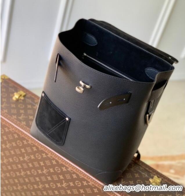 High Quality Louis Vuitton Men's Steamer Backpack bag in LV Touch Leather M27063 Black 2026