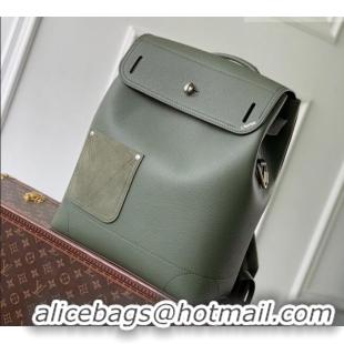 Best Price Louis Vuitton Men's Steamer Backpack bag in LV Touch Leather M26852 Khaki Green 2026