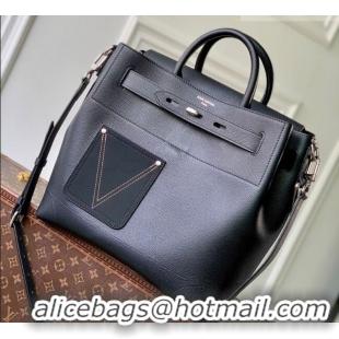 Top Quality Louis Vuitton Men's Steamer 30 bag in LV Touch Leather M27061 Black 2026