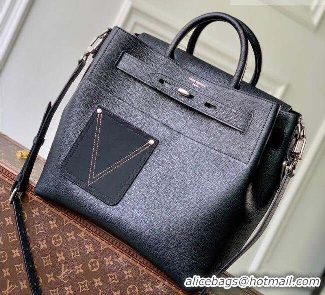 Top Quality Louis Vuitton Men's Steamer 30 bag in LV Touch Leather M27061 Black 2026