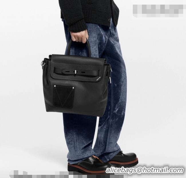 Top Quality Louis Vuitton Men's Steamer 30 bag in LV Touch Leather M27061 Black 2026