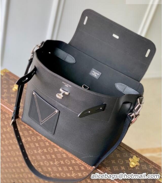 Top Quality Louis Vuitton Men's Steamer 30 bag in LV Touch Leather M27061 Black 2026