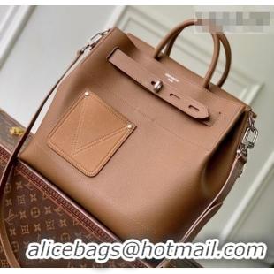 New Design Louis Vuitton Men's Steamer 30 bag in LV Touch Leather M26758 Tan Brown 2026