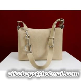 Classic Hot Dior Suede Small Shoulder Bag Beige/Silver S1411 0124001 2026