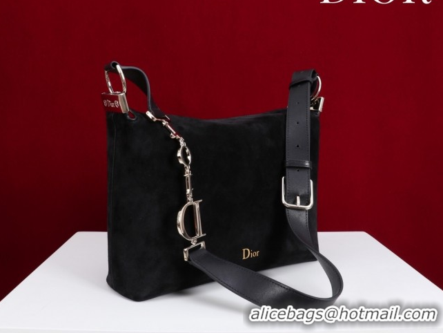 Perfect Dior Suede Small Shoulder Bag Black/Gold S1411 0124003 2026