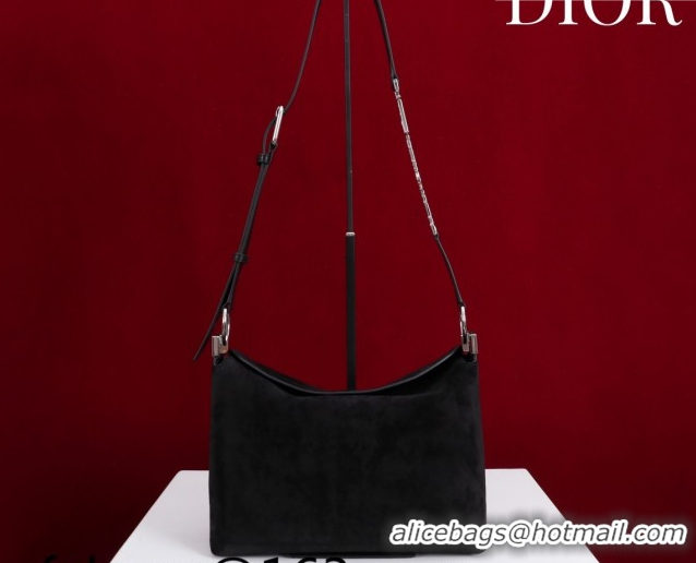 Stylish Dior Suede Small Shoulder Bag Black/Silver S1411 0124004 2026