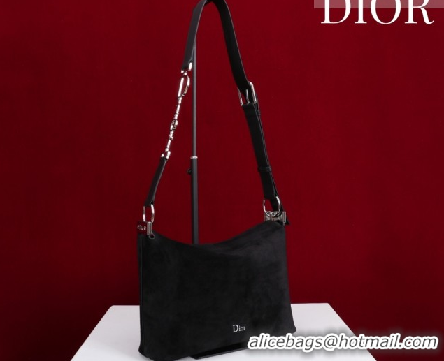 Stylish Dior Suede Small Shoulder Bag Black/Silver S1411 0124004 2026