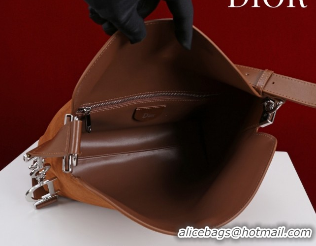 Luxury Dior Suede Small Shoulder Bag Caramel/Silver S1411 0124006 2026