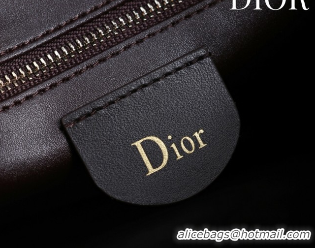 Grade Quality Dior Suede Small Shoulder Bag Dark Brown/Gold S1411 0124007 2026