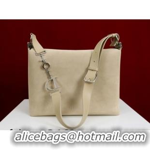 Crafted Dior Suede Medium Shoulder Bag M14142 Beige/Silver 2026