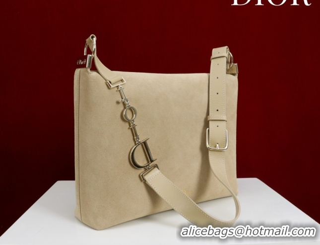 Shop Cheap Dior Suede Medium Shoulder Bag M14142 Beige/Gold 2026