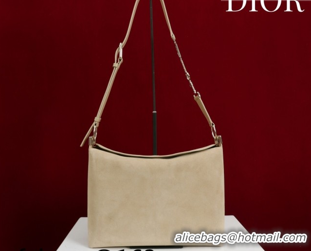 Shop Cheap Dior Suede Medium Shoulder Bag M14142 Beige/Gold 2026