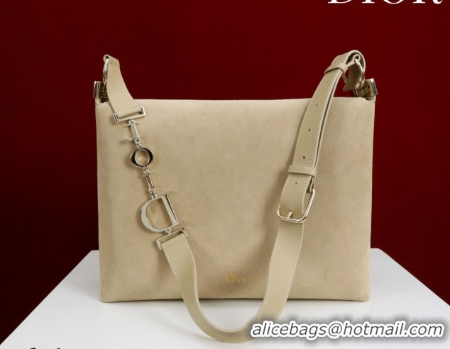 Shop Cheap Dior Suede Medium Shoulder Bag M14142 Beige/Gold 2026